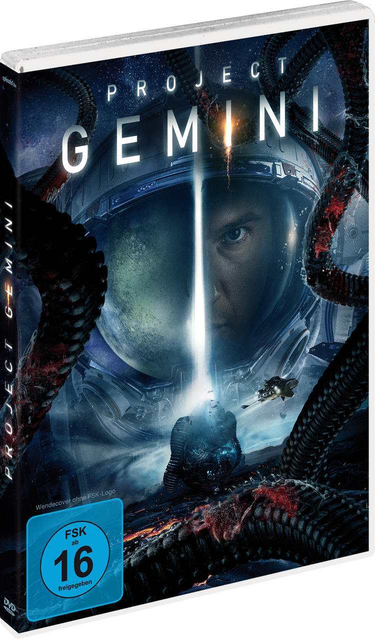 DVD-Hülle für den Film Project Gemini. Ein Mann in einem Raumanzug ist zu sehen.