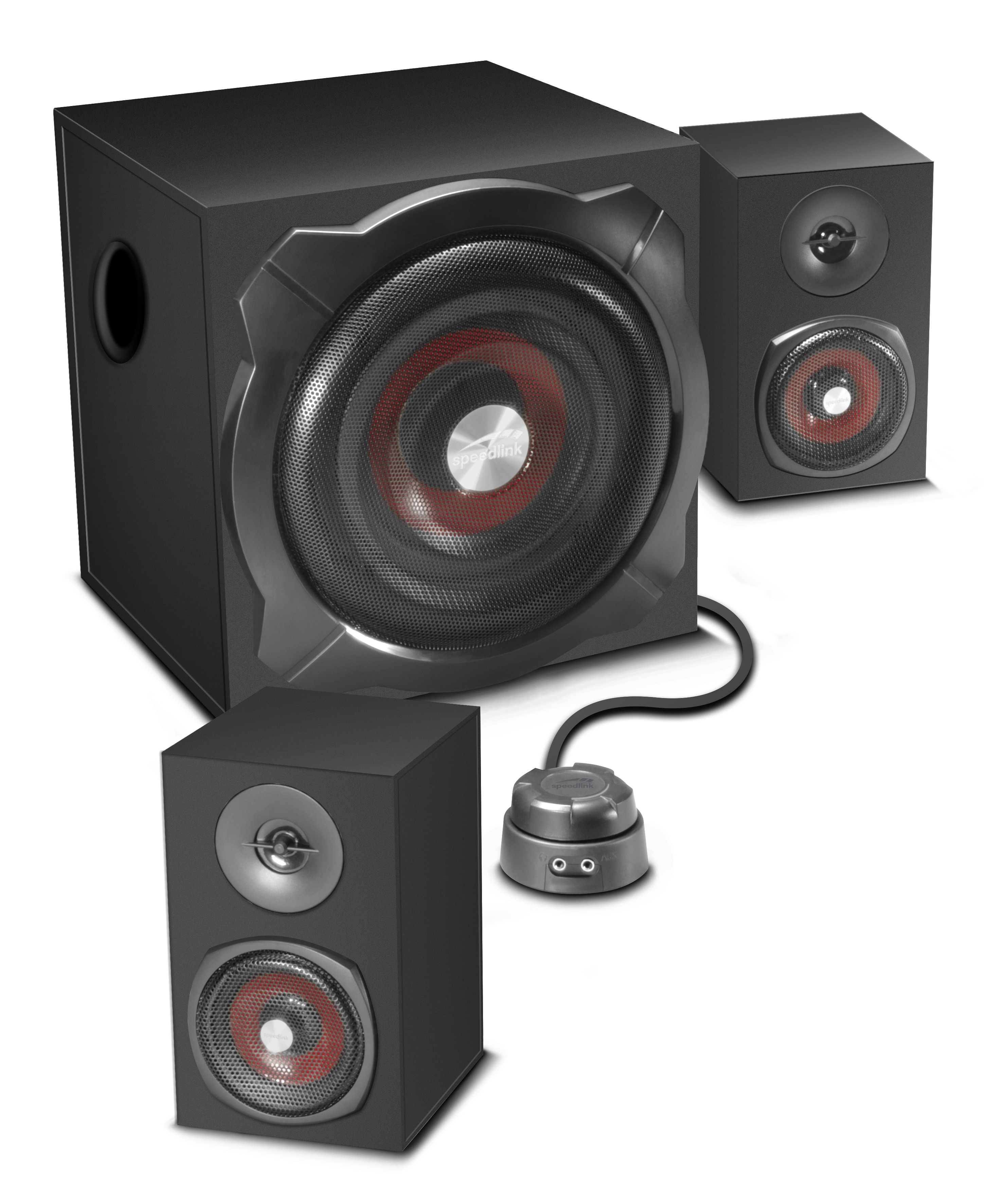 SPEEDLINK GRAVITY 2.1-Lautsprechersystem (2.1, Schwarz