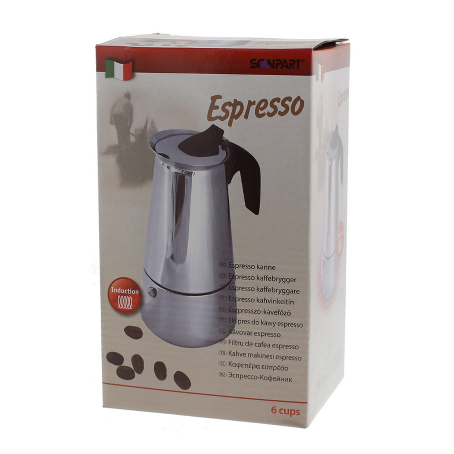 Cafetera tradicional - Menz & Konecke 2790000070, 0.3 l, Hasta 6 tazas, Acero inoxidable, Inox