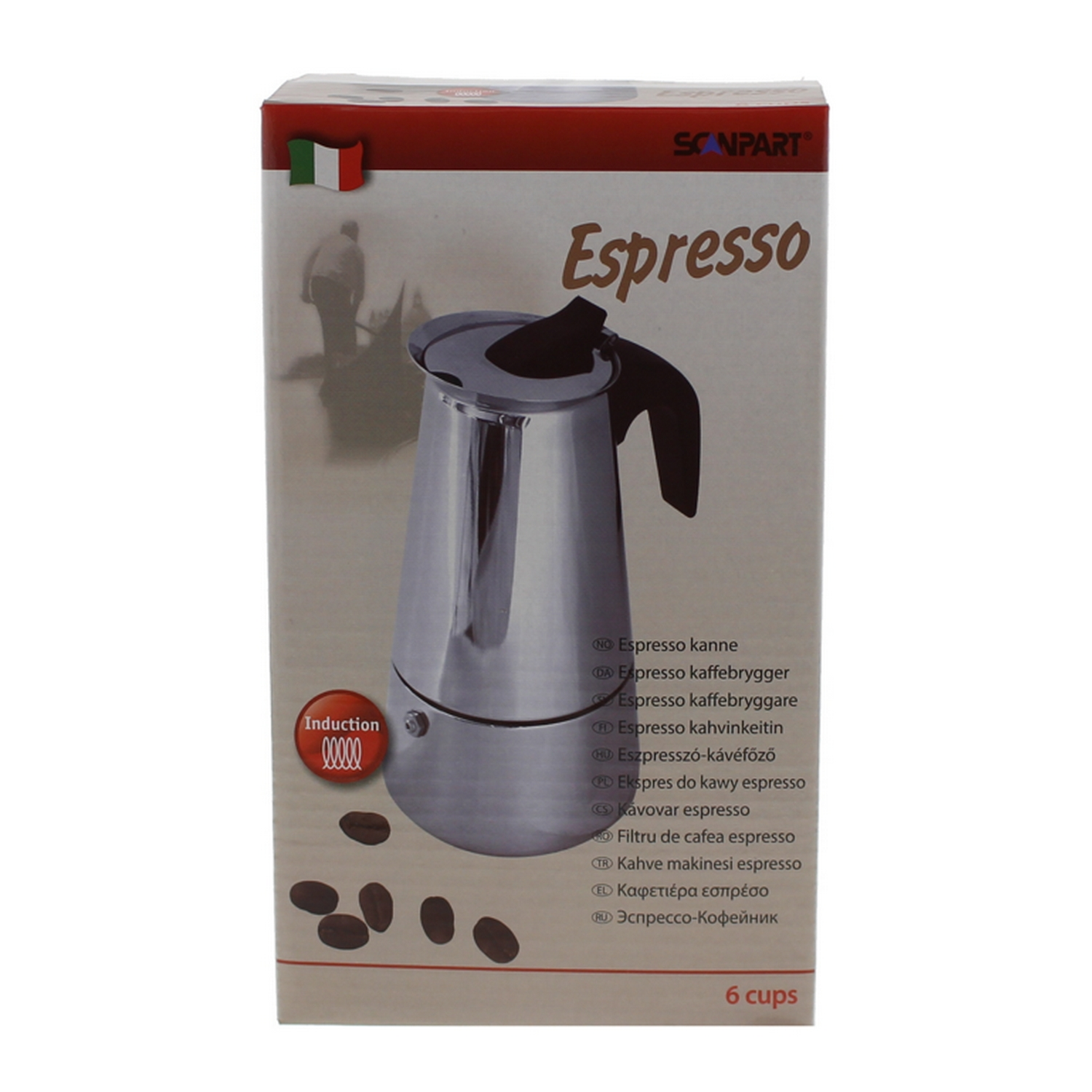 Cafetera tradicional - Menz & Konecke 2790000070, 0.3 l, Hasta 6 tazas, Acero inoxidable, Inox