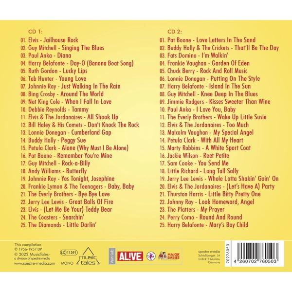 CD mit Titelliste. Albumcover mit Text und Designelementen.