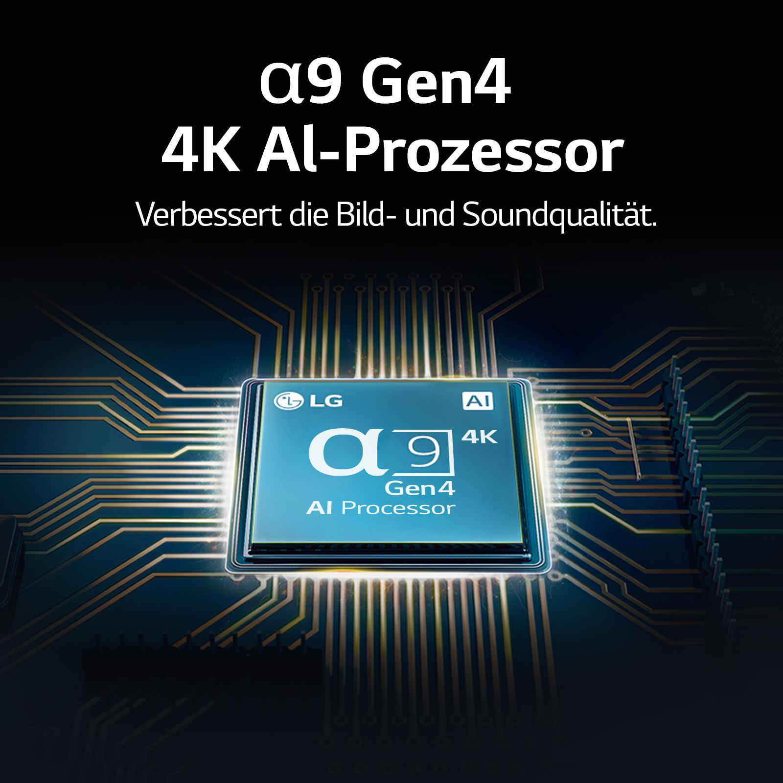 Nahaufnahme eines Prozessors mit dem Text 'a9 Gen4 4K AI Processor' mit blauem Hintergrund.