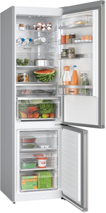 BOSCH KGN394ICF Kühl- Gefrierkombination (C, 363 l, 2030 mm hoch, Standgerät, No Frost (verminderte Eisbildung), Edelstahl (mit Antifingerprint))
