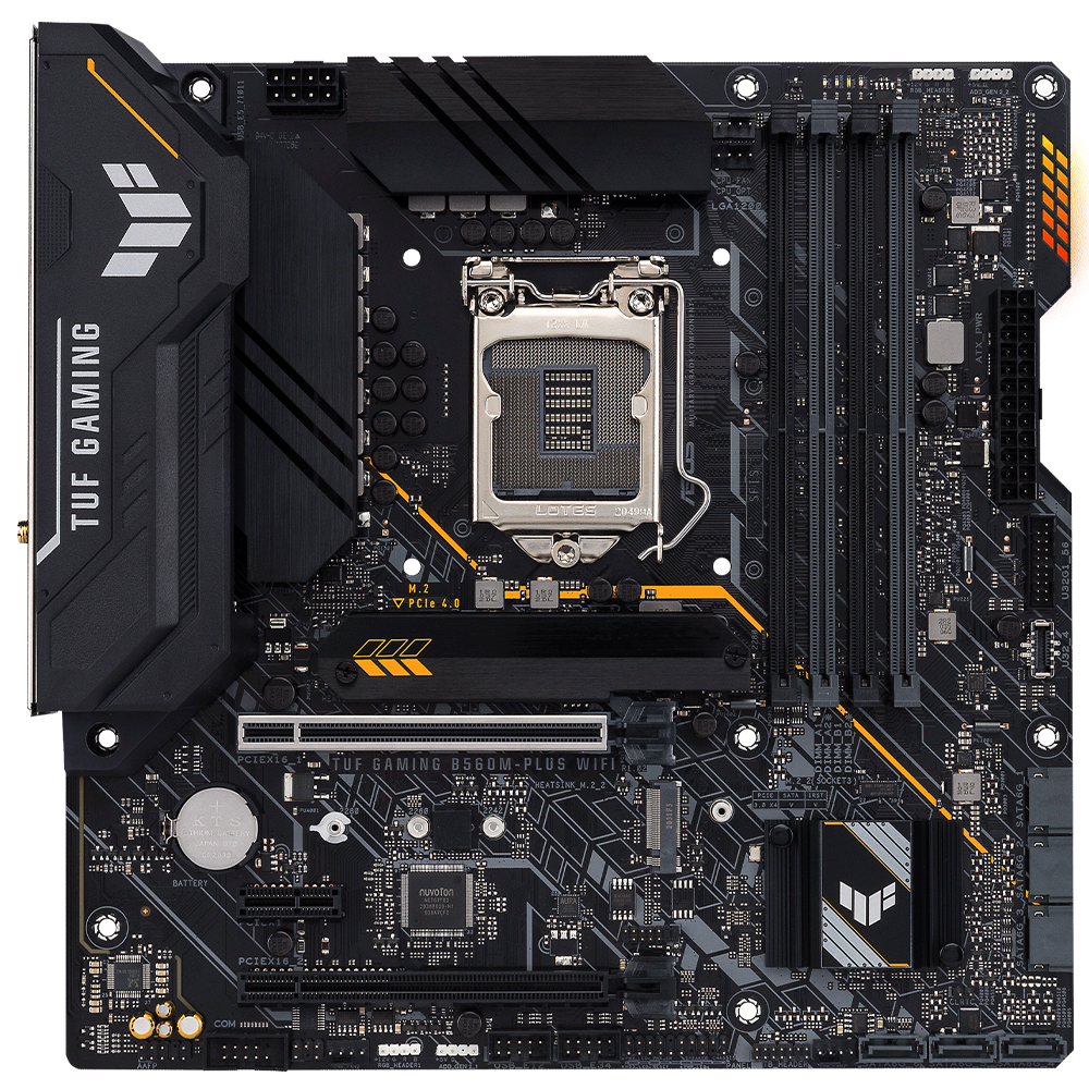 ASUS Tuf Gaming B560M-Plus WiFi Intel B560 LGA1200 DDR4 5000 DP HDMI 2x M2 USB3.2 AX WiFi + BT Aura Anakart