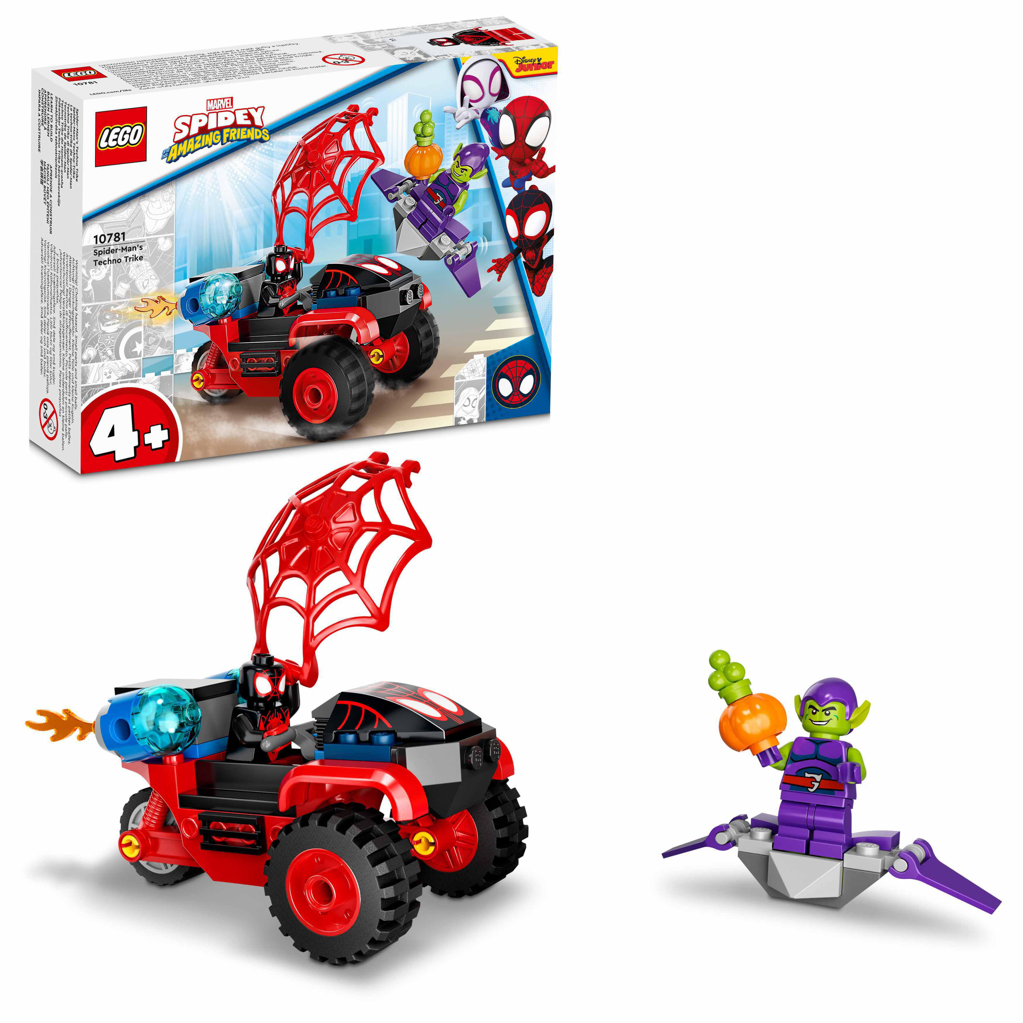 LEGO Marvel 10781 Miles Morales: Spider-Mans Techno-Trike Bausatz, Mehrfarbig