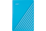 Disco duro externo 4 TB - WD My Passport, Portátil, HDD, USB 3.2, Funciona con Chromebook, Azul