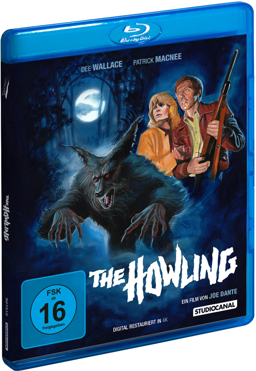 Blu-ray-Box-Art mit Werwolf, zwei Personen im Wald und dem Filmtitel.