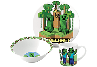 JOOJEE Minecraft - Creeper - Frühstücksset (Mehrfarbig)