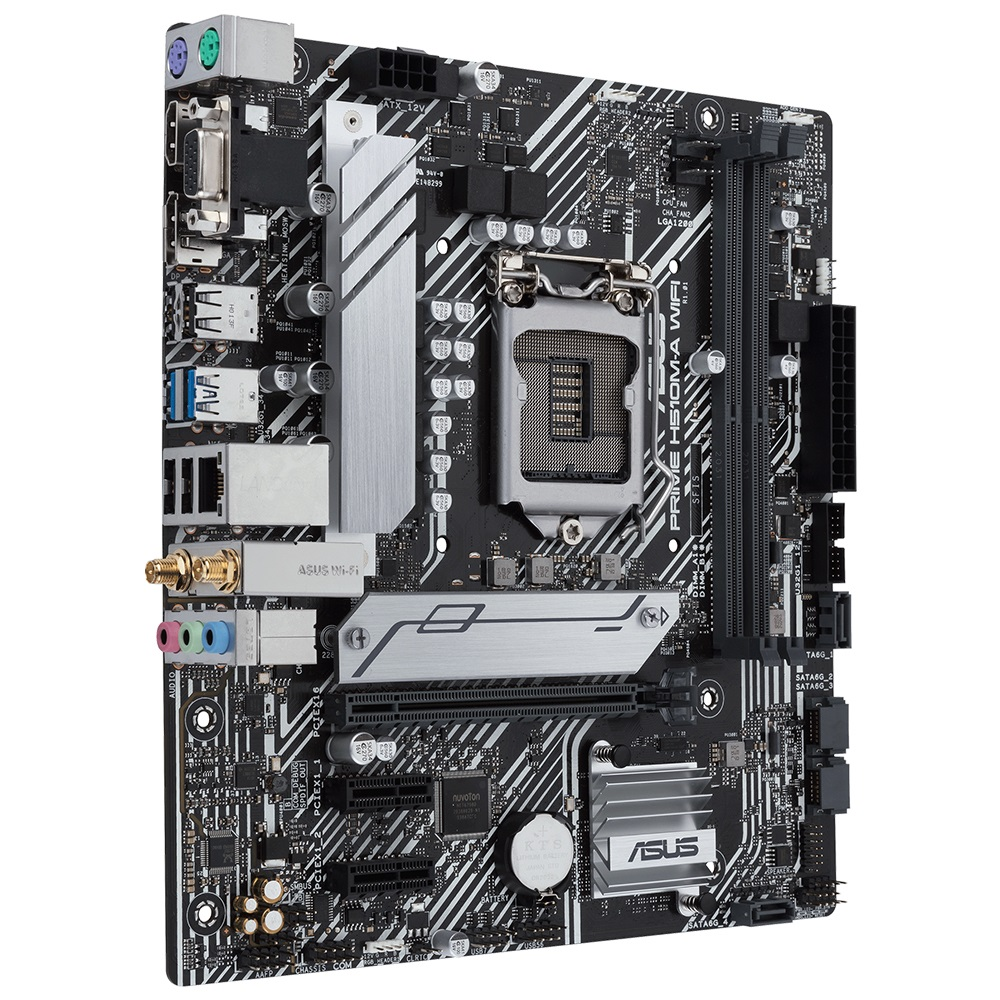 ASUS Prime H510M-A WiFi Intel H510 LGA1200 DDR4 3200 DP HDMI VGA M2 USB3.2 AC WiFi + BT Aura RGB mAT Anakart