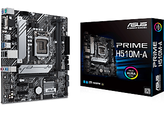 ASUS Prime H510M-A Intel H510 LGA1200 DDR4 3200 DP HDMI VGA M2 USB3.2 AURA RGB mATX ASUS 5X Protecti Anakart