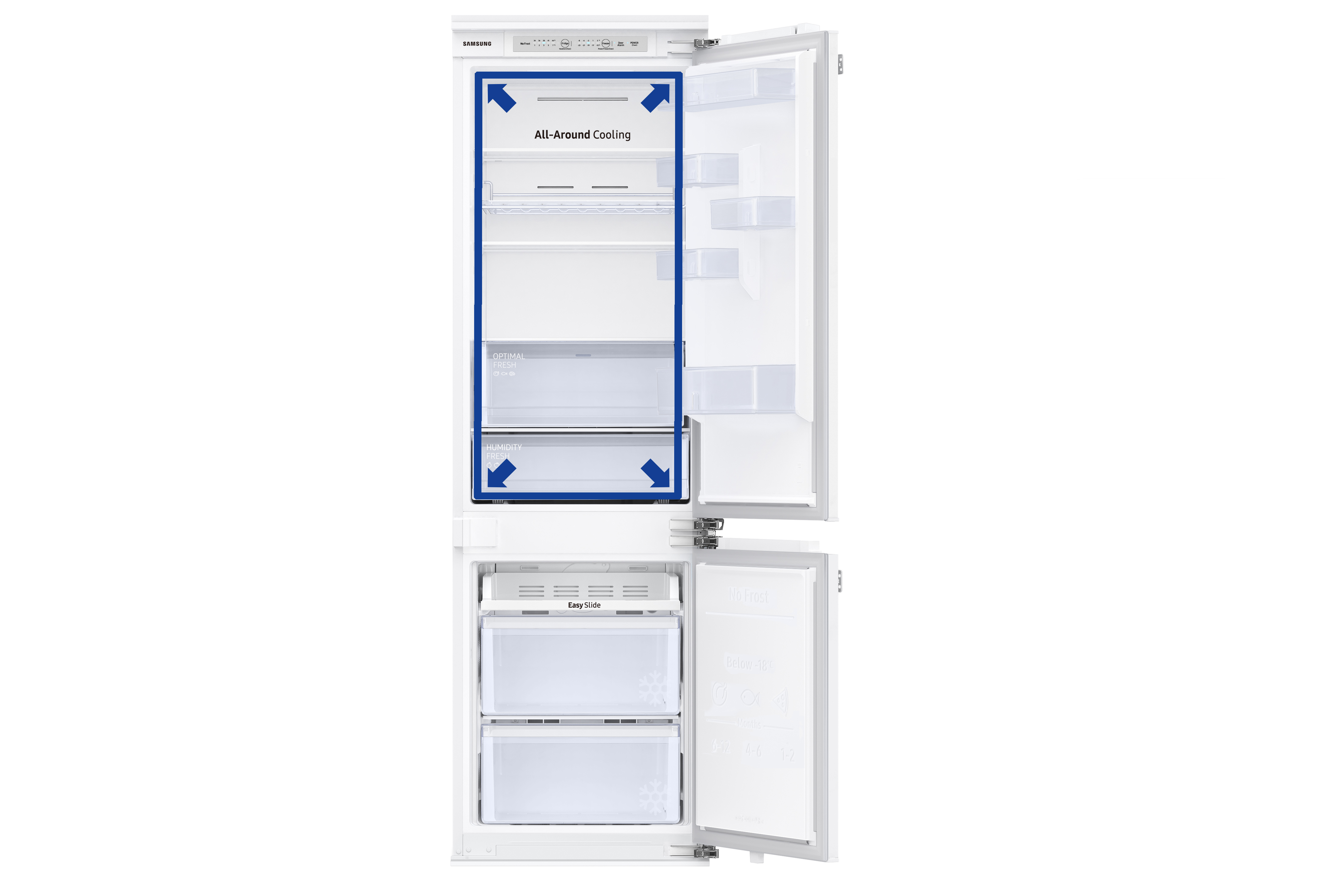 SAMSUNG BRB2G615EWW/EG Kühlgefrierkombination (E, 267 l, 1775 mm hoch, Weiß)