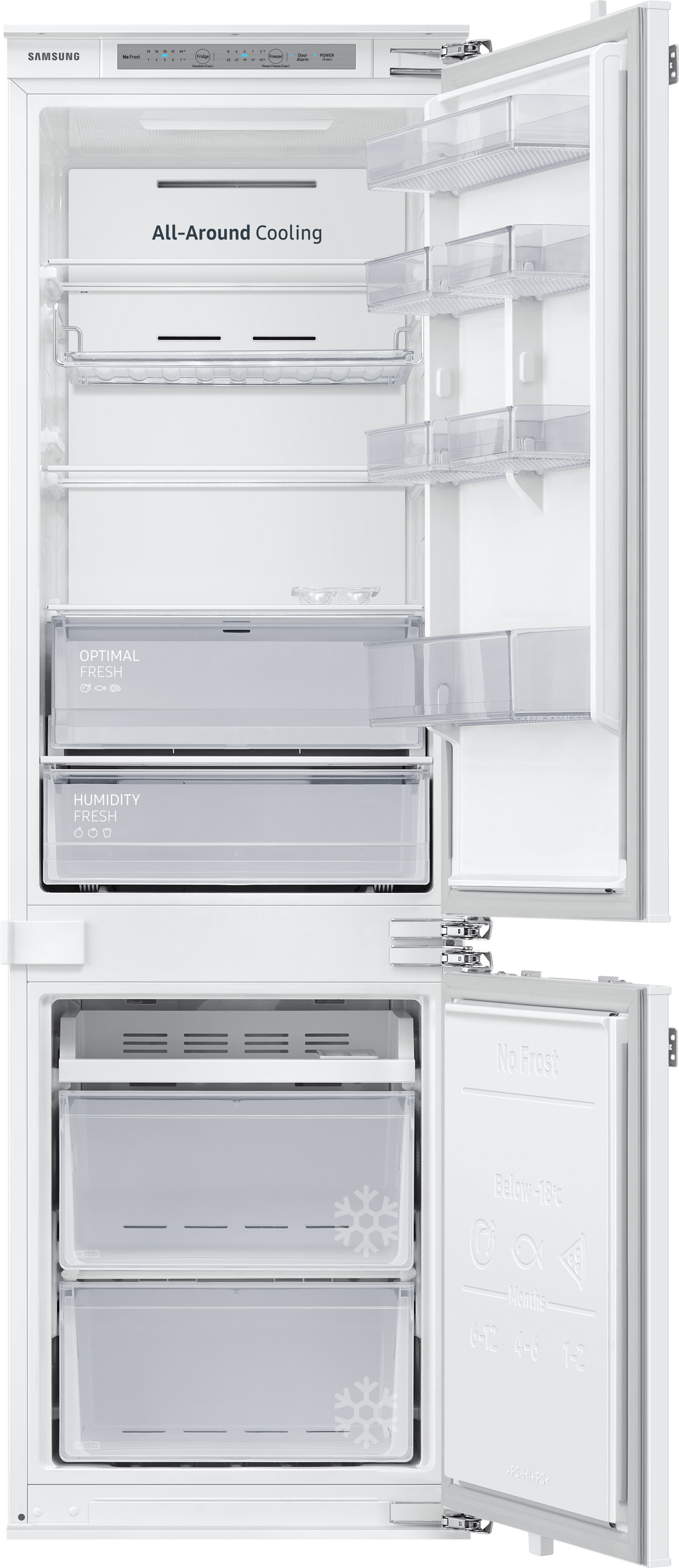SAMSUNG BRB2G615EWW/EG Kühlgefrierkombination (E, 267 l, 1775 mm hoch, Weiß)