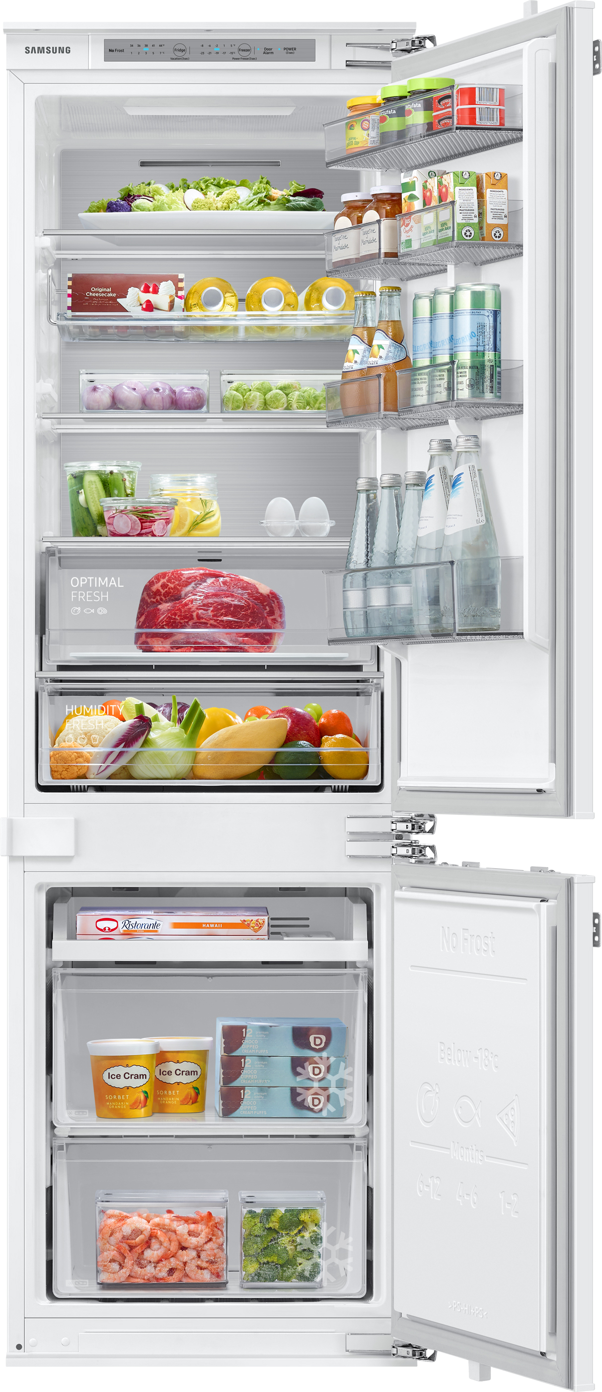 SAMSUNG BRB2G715FWW/EG Kühlgefrierkombination (F, 267 l, 1775 mm hoch, Weiß)