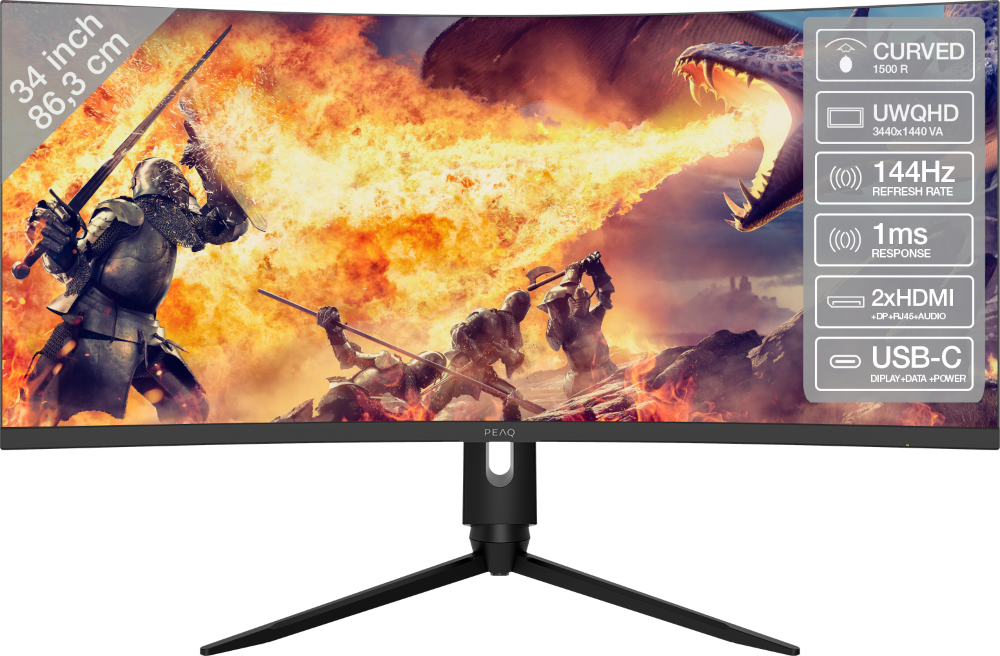 PEAQ Écran gamer G340-CWQK 34" UWQHD (PMO G340-CWQK)