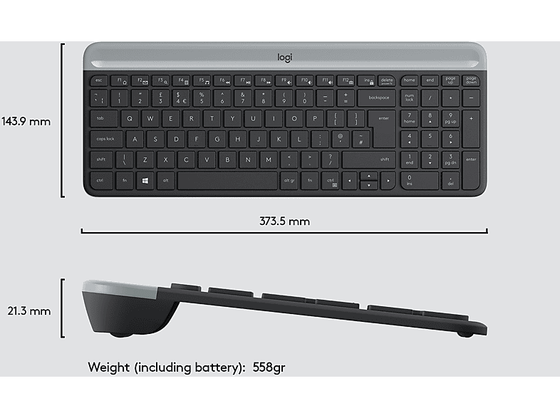 LOGITECH K580 Ultra İnce Çoklu Cihaz Özellikli Bluetooth Türkçe Q Klavye - Siyah_3