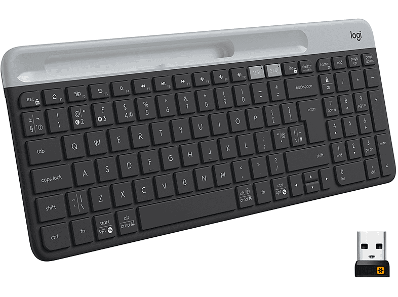 LOGITECH K580 Ultra İnce Çoklu Cihaz Özellikli Bluetooth Türkçe Q Klavye - Siyah_1