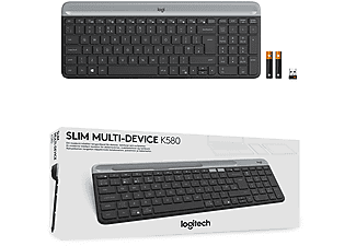 LOGITECH K580 Ultra İnce Çoklu Cihaz Özellikli Bluetooth Türkçe Q Klavye - Siyah_4