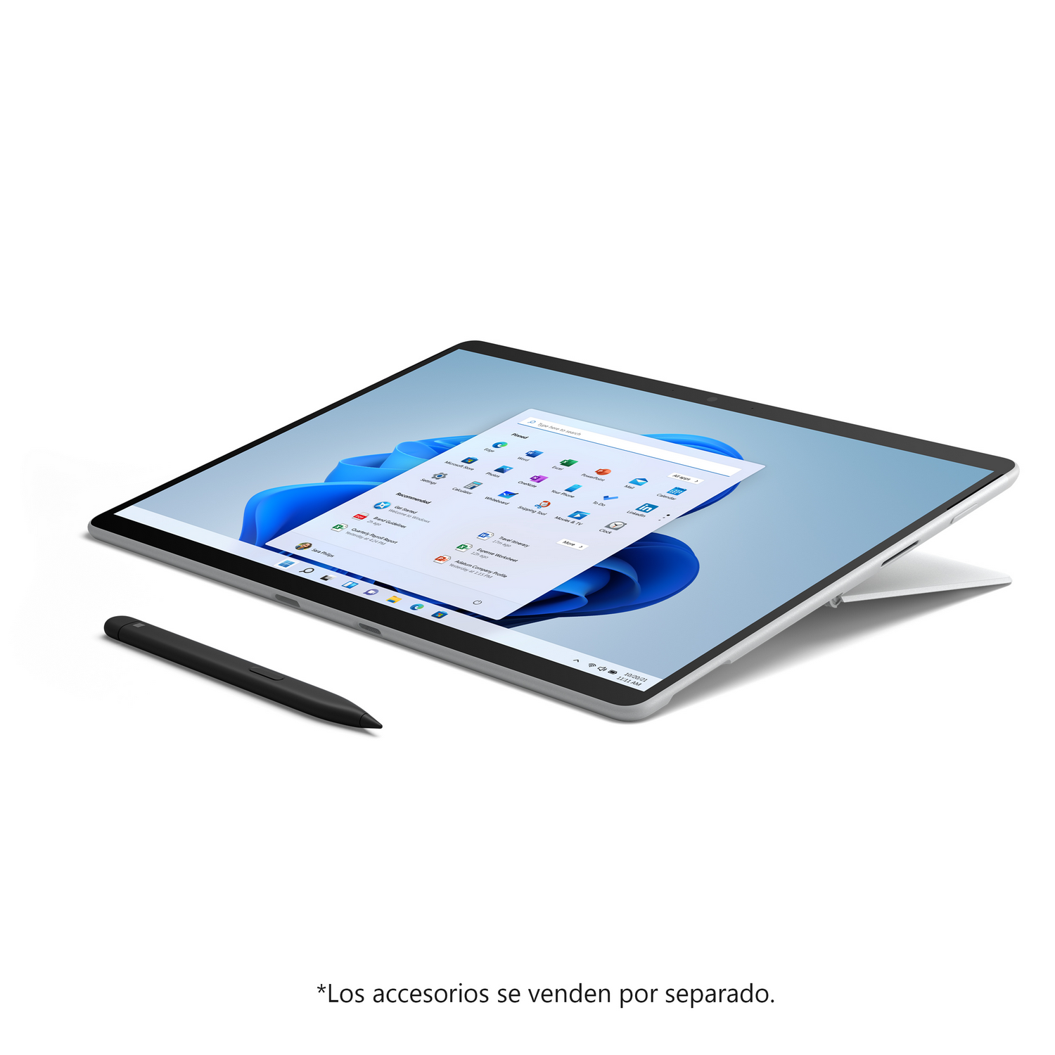 Una tableta con teclado, un bolígrafo y un fondo blanco.