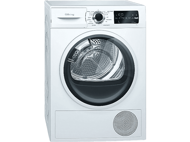 Secadora | Balay 3SB978B, Condensación, Bomba de calor, 7 Kg, Blanco