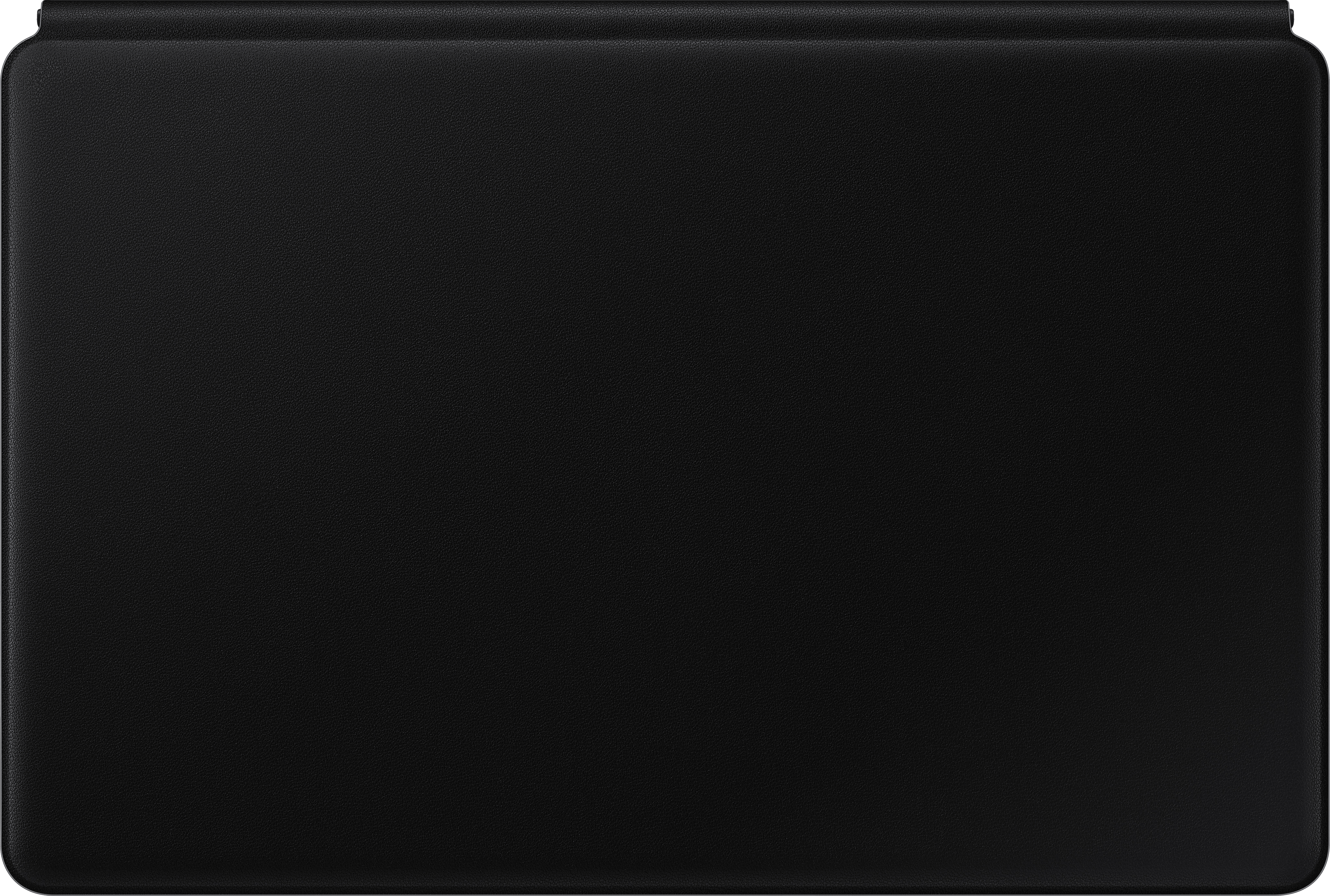A black, textured cover for a tablet or laptop.