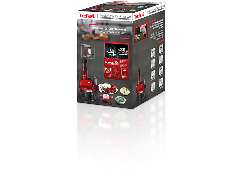 TEFAL Powelix Activflow OntheGo 1500W Cam Hazneli Blender Seti Kırmızı_3