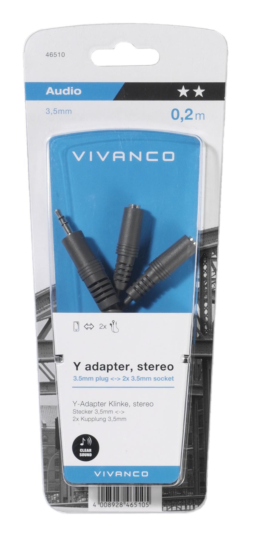 VIVANCO 46510, Klinken Adapter