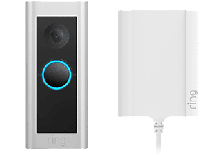 RING Video Doorbell Pro 2 med plug in adapter - silver/svart