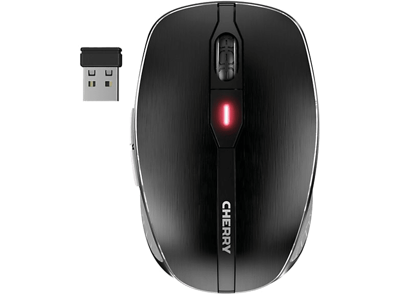 CHERRY Maus MW 8C Advanced, Bluetooth/USB, 3200dpi, Li-Ion Akku, Schwarz