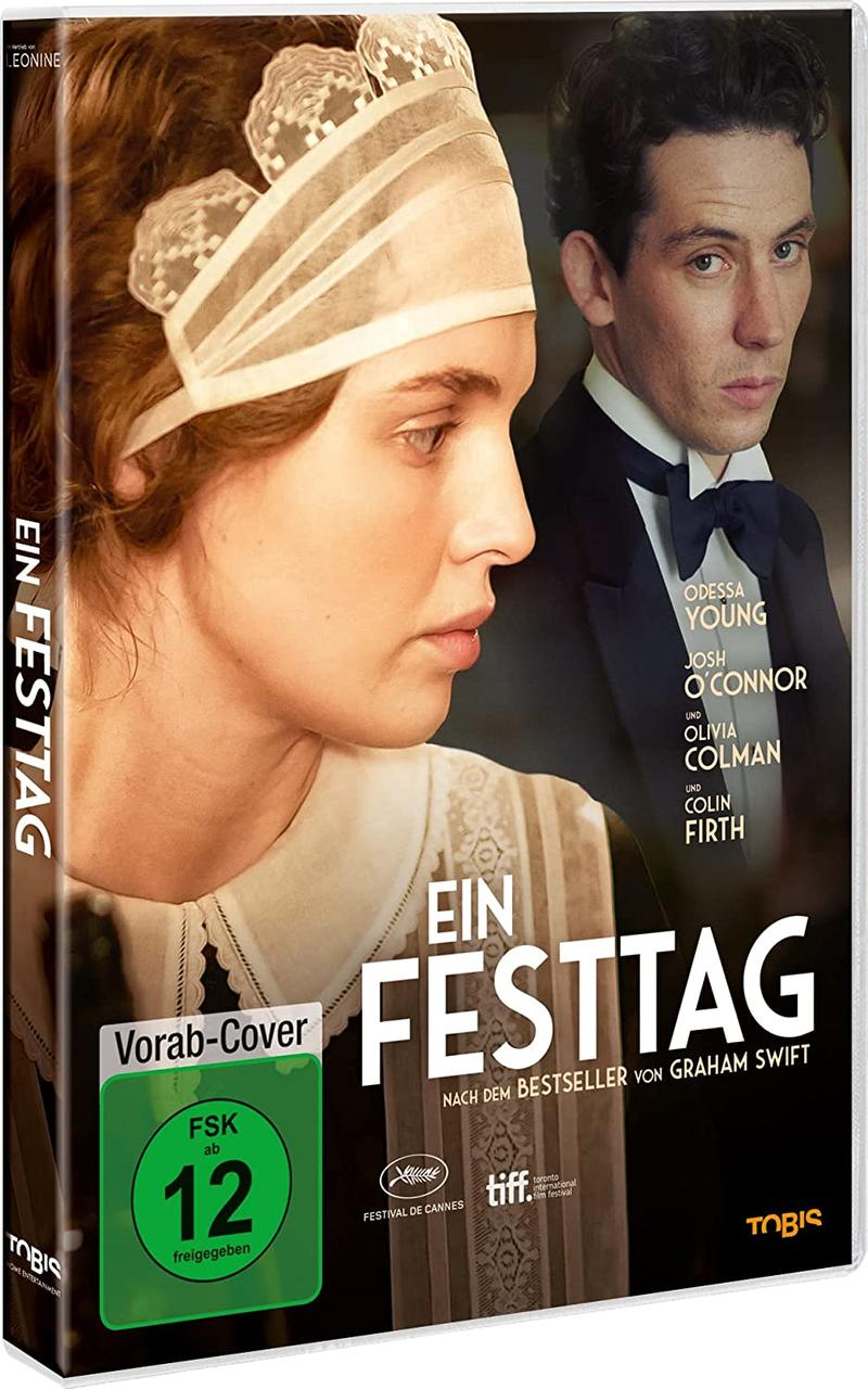 DVD-Cover eines Films mit einer Frau und einem Mann. Der Filmtitel ist auf Deutsch: 'Ein Festtag'.