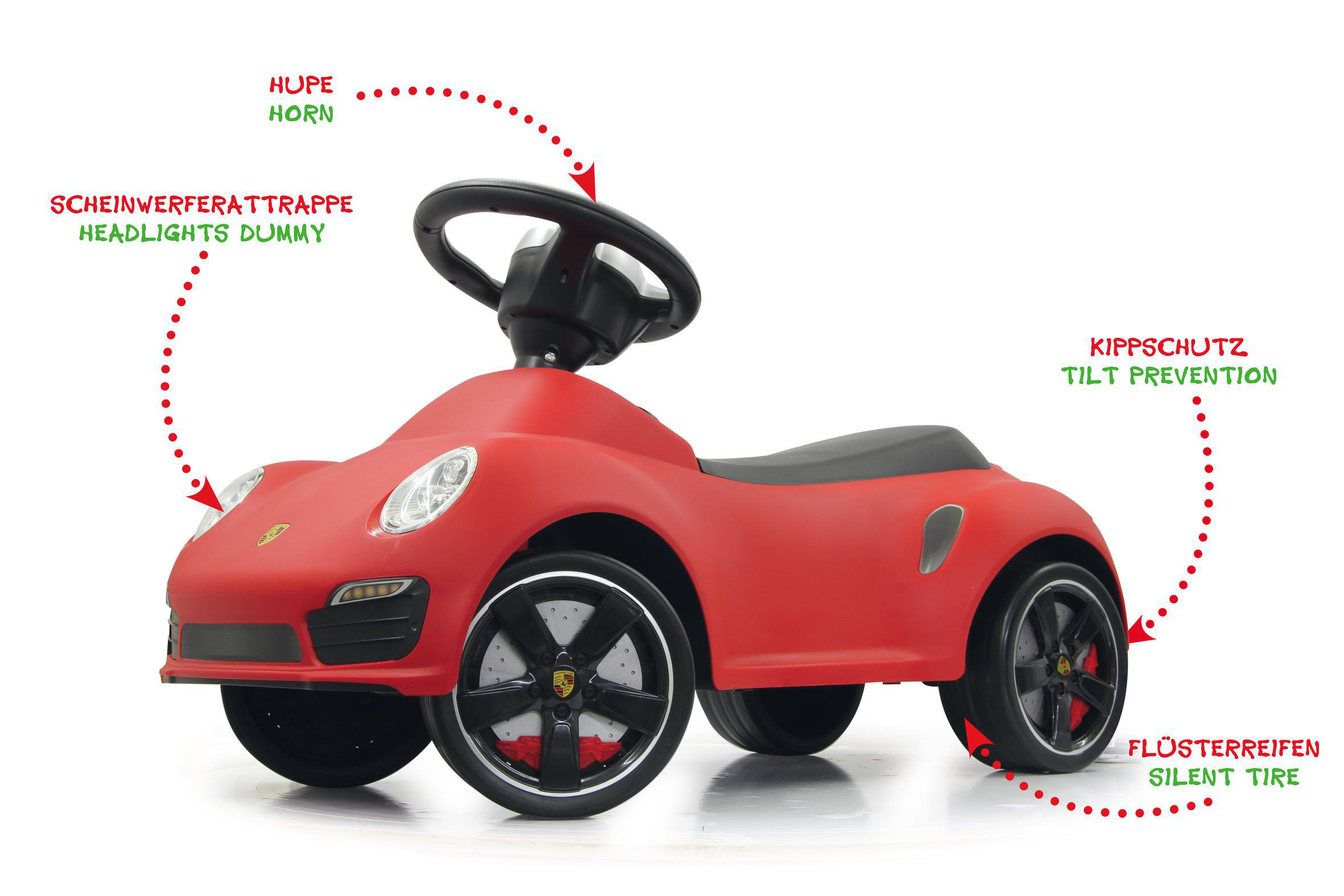 JAMARA Rutscher Porsche 911 rot Kinderfahrzeuge, Rot