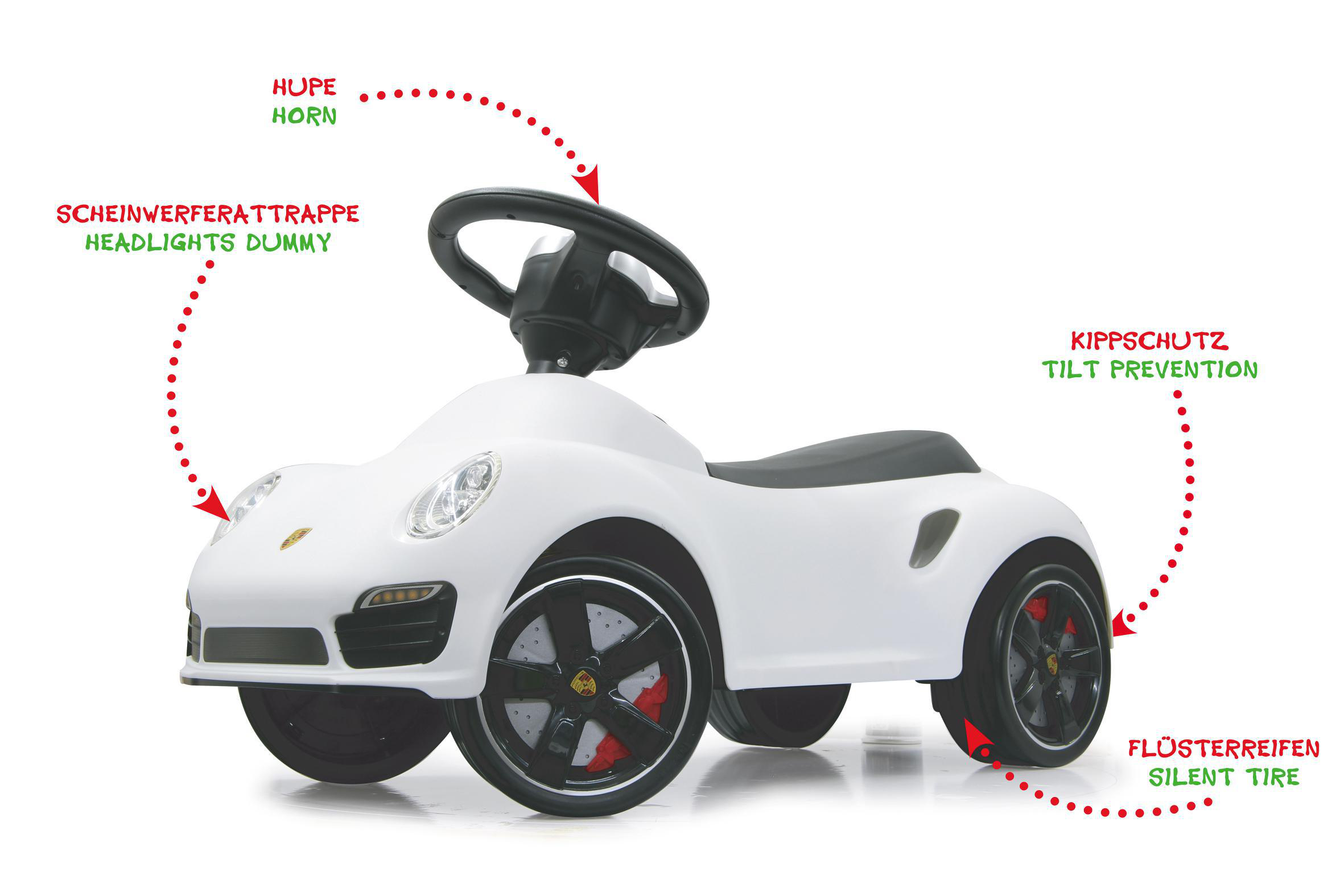 JAMARA KIDS Rutscher Porsche 911 weiss Kinderfahrzeuge, Weiß