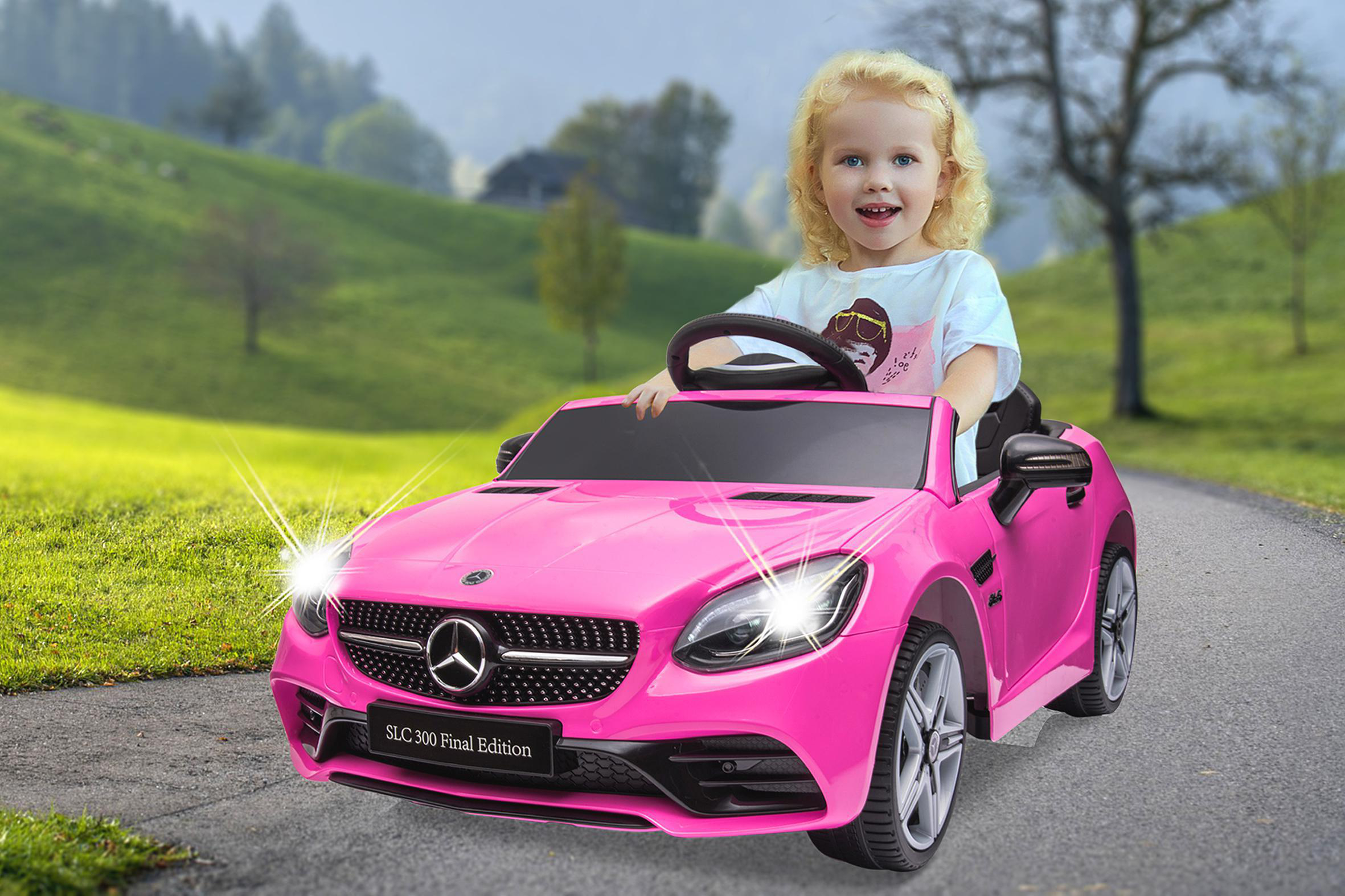 JAMARA KIDS Ride-on Mercedes-Benz SLC pink 12V Kinderfahrzeuge, Rosa