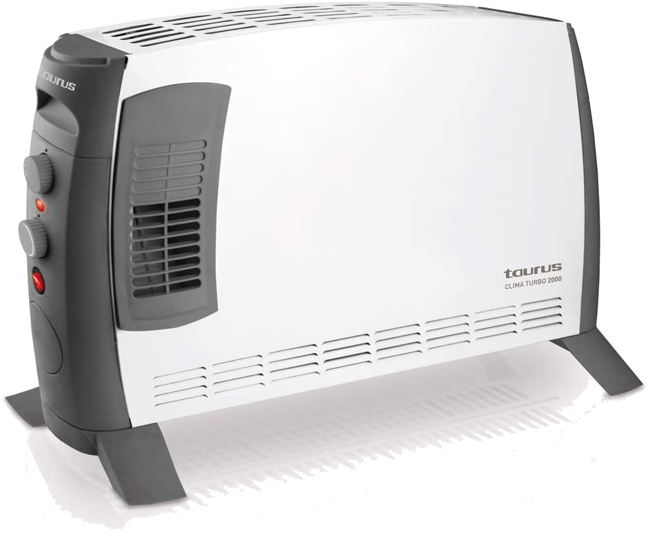 Convector - Taurus CLIMA TURBO 2000, Blanco, 2000 W, Termostato ajustable, Portátil