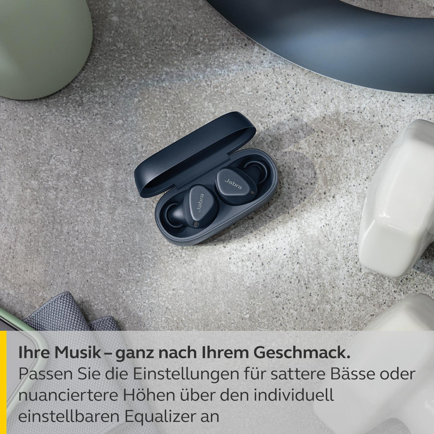 JABRA Elite 4 Active, Kopfhörer Navy anpassbarem mit Bluetooth ANC, In-ear