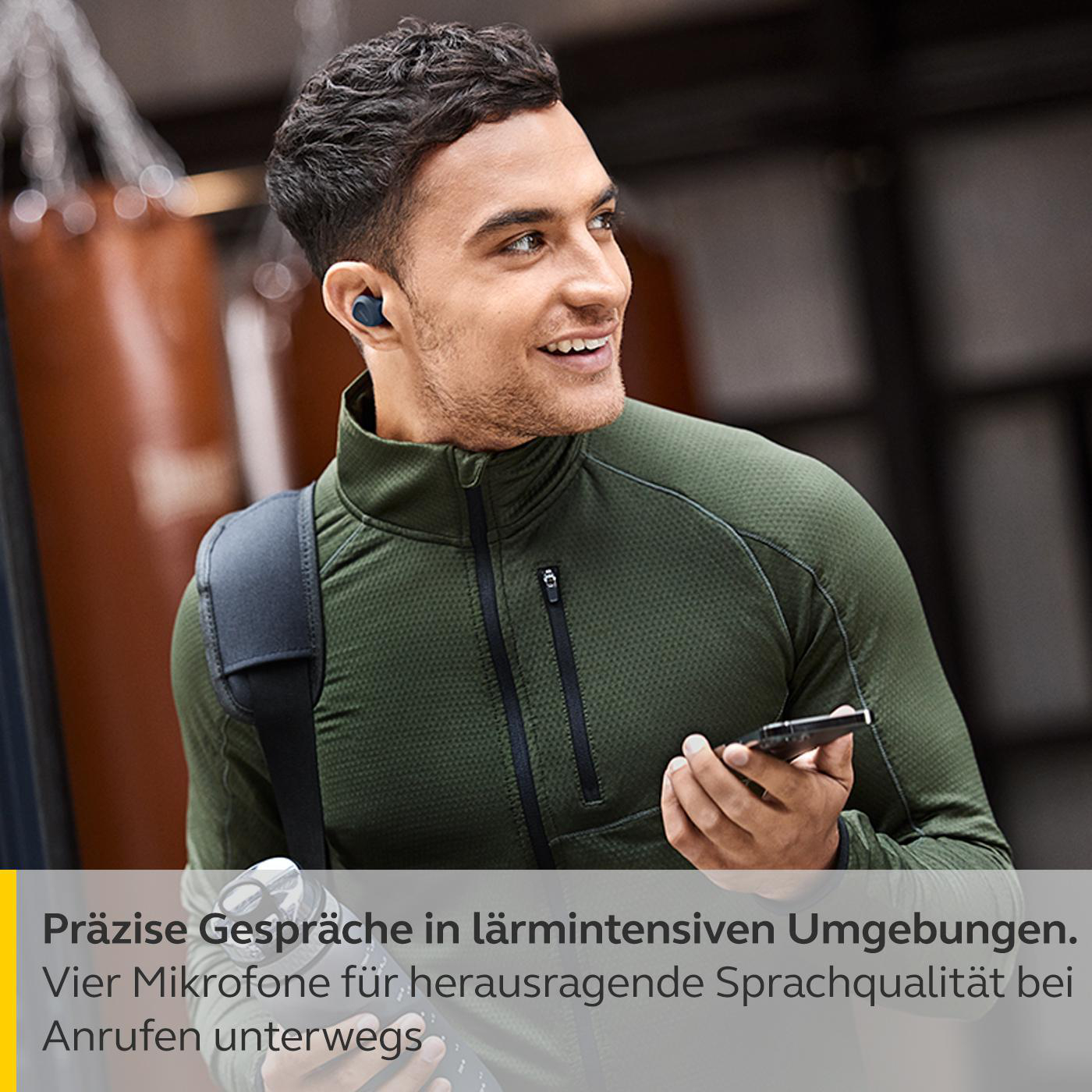JABRA Elite 4 Active, mit anpassbarem ANC, In-ear Kopfhörer Bluetooth Navy