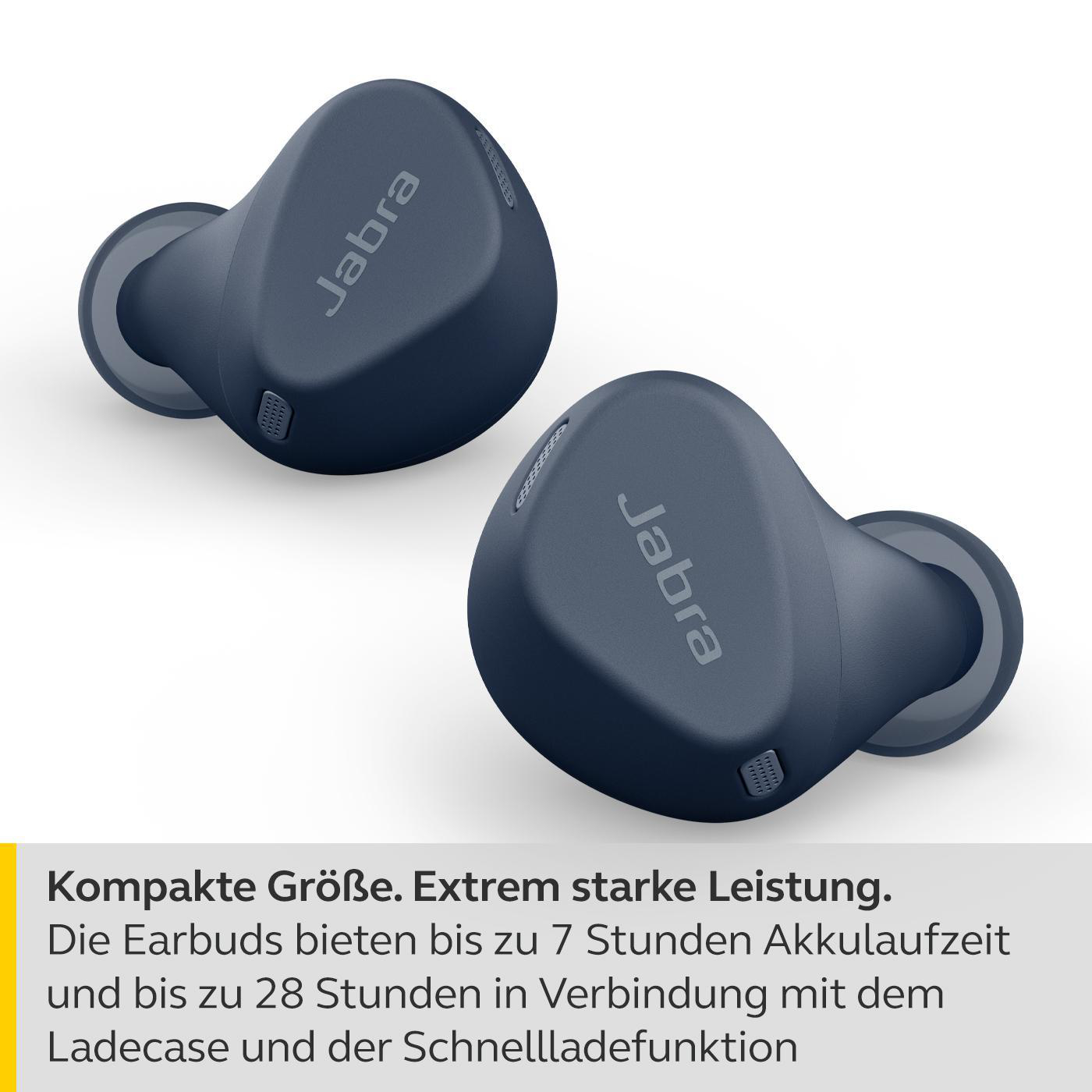 JABRA Elite 4 Active, mit anpassbarem ANC, In-ear Kopfhörer Bluetooth Navy