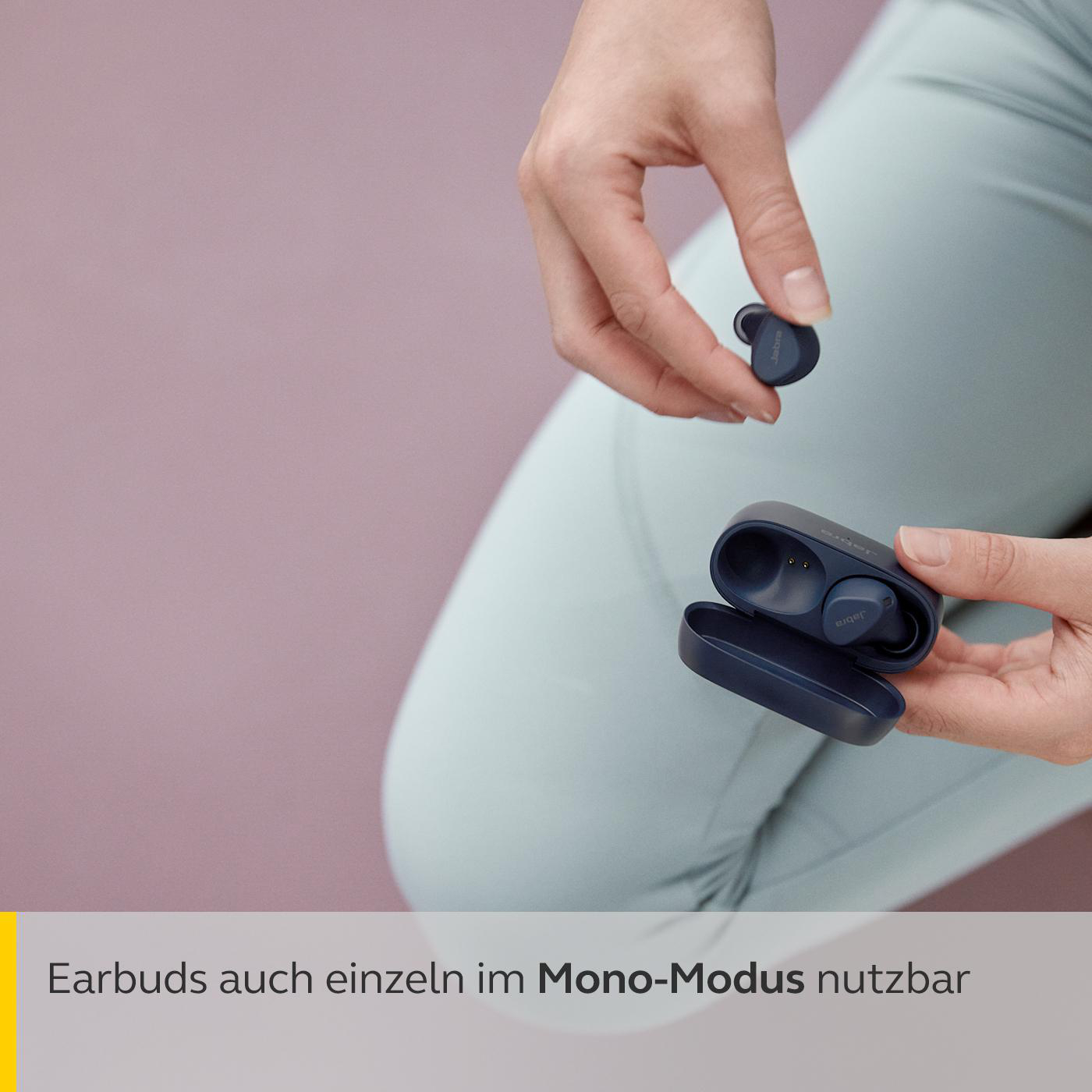 JABRA Elite 4 Active, Kopfhörer Navy anpassbarem mit Bluetooth ANC, In-ear