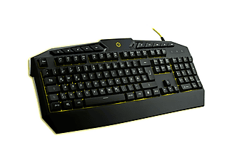 ISY IGK-1000-1, Gaming Tastatur mit gelber LED-Hintergrundbeleuchtung ...