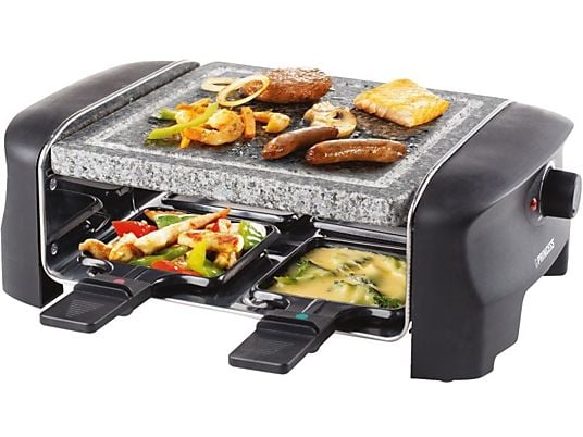 PRINCESS TRISTAR - Grille en pierre - Pour 4 personnes - Noir - Raclette (Argent)