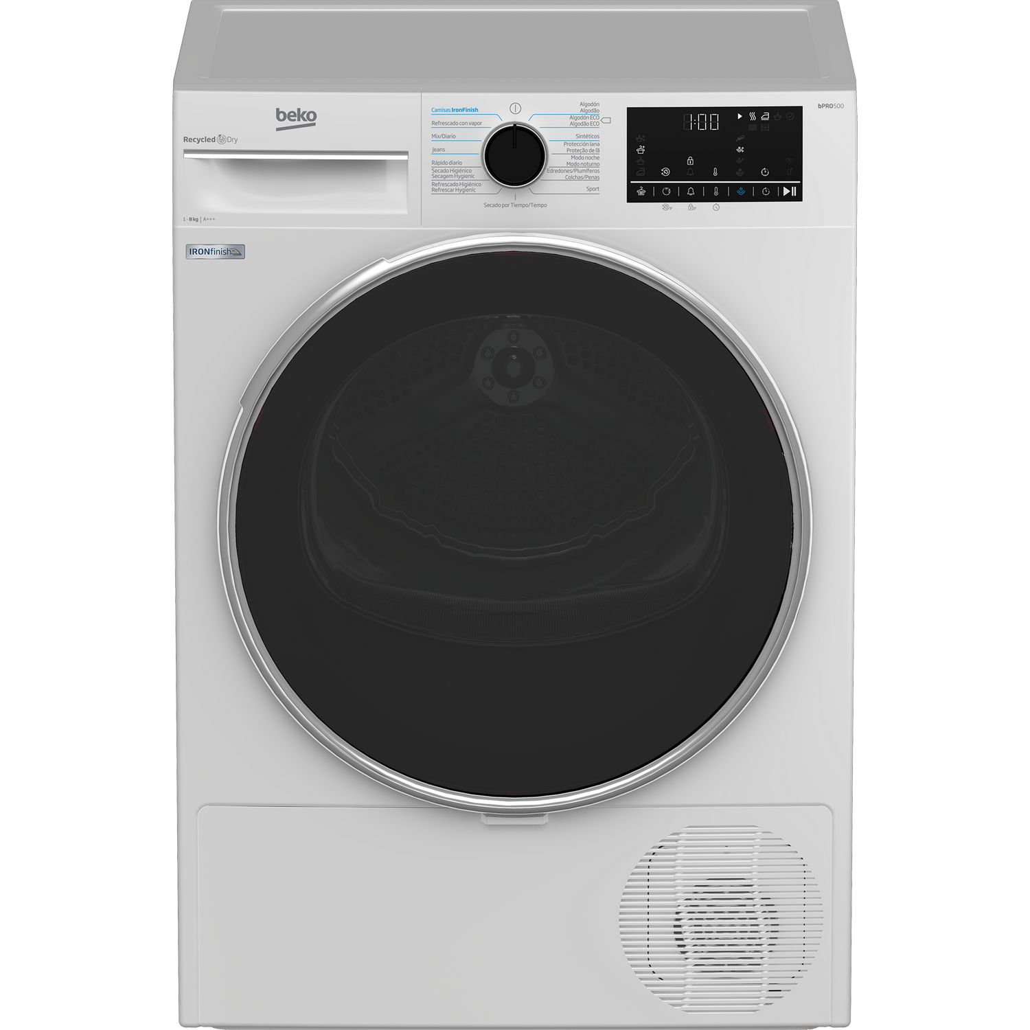 Secadora Beko B5t42243 clase a+++ 8 kg bomba de calor carga frontal 8kg blanca 15