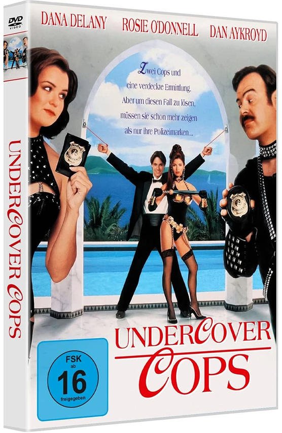 DVD-Hülle des Films 'Undercover Cops'. Schauspieler auf dem Cover, Palmen.