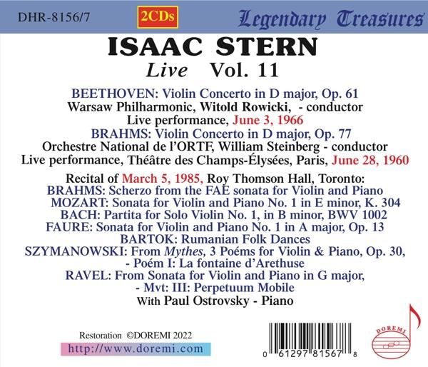 Isaac Stern - Isaac Stern: Live,Vol.11  - (CD)