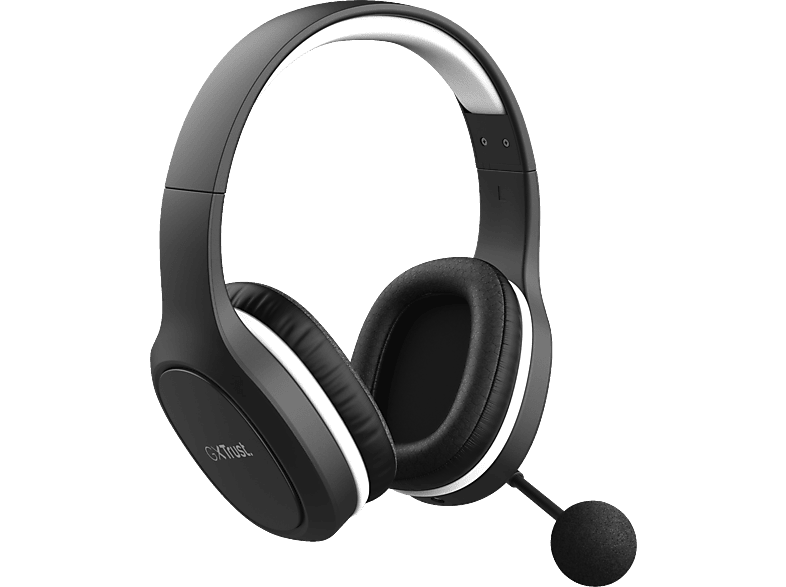 TRUST GXT 391 Thian Wireless für PC, PS4 und PS5, Over-ear Gaming Headset Schwarz