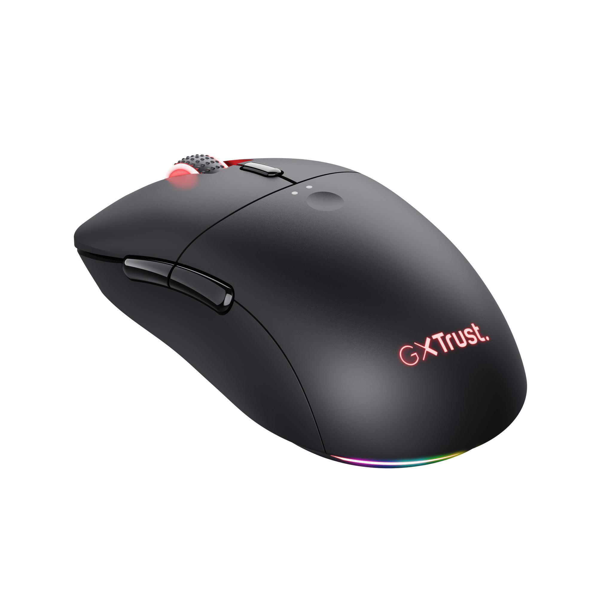 Maus, Wireless GXT RGB TRUST Redex Gaming Schwarz 980