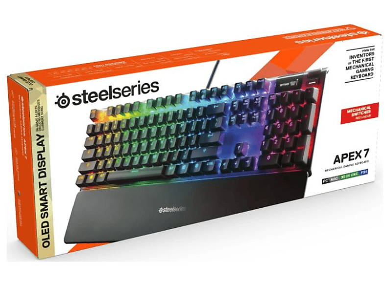 STEELSERIES Apex 7 Türkçe Mekanik OLED Smart Display RGB Aydınlatma Gaming Klavye Siyah_6