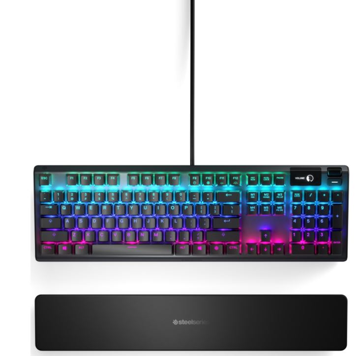 RGB aydınlatmalı siyah mekanik klavye.