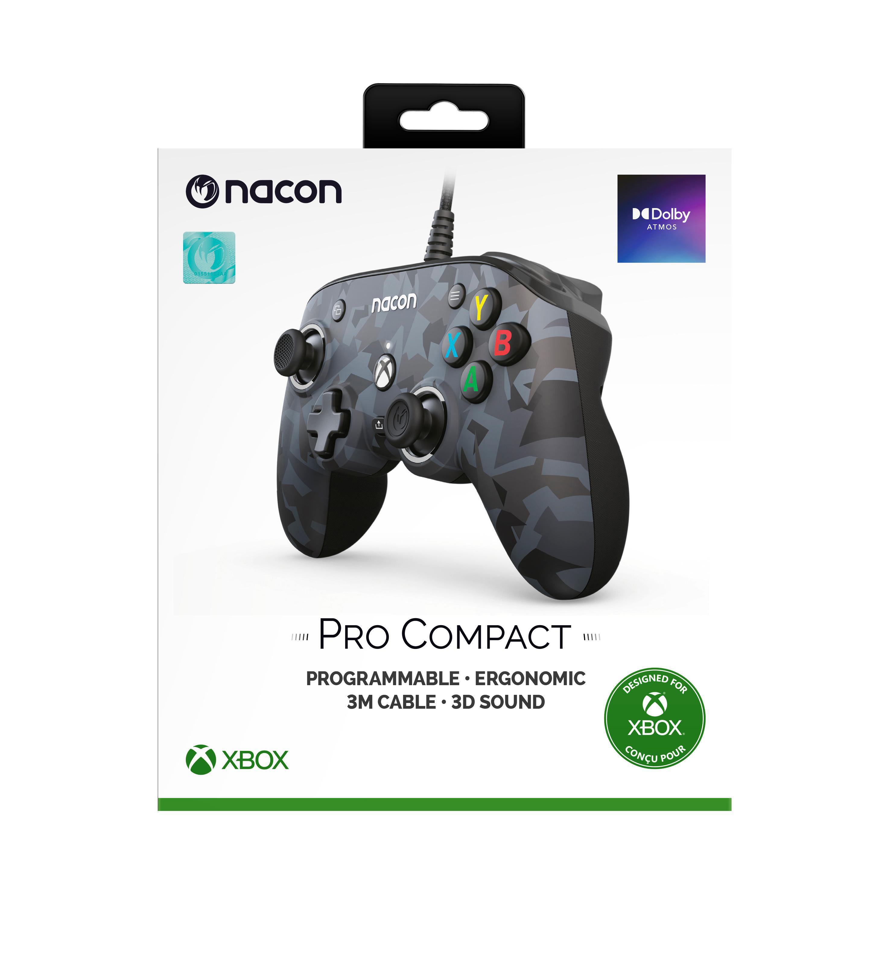 NACON URBAN NACON CAMO Controller Xbox Series Schwarz DESIGND XBOX für COMPACT X, PRO CON. Controller FOR Xbox Series XBOX S