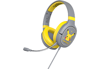 OTL Pokémon interaktiva Over-Ear hörlurar, med mikrofon och kabel, för alla Pokémon fans i alla åldrar - Grå/gul