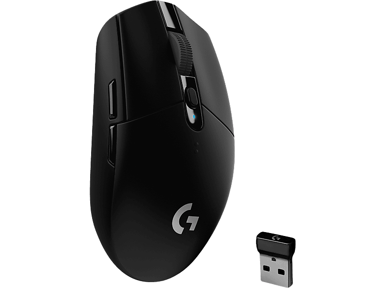 Ratón gaming - Logitech G G305, Lightspeed, Inalámbrico, 12.000 dpi, Sensor Hero, Velocidad respuesta 1 MS, Botones programables, 250hs batería, Negro