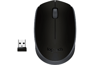 Ratón inalámbrico - Logitech M171, 1000 ppp, Ambidiestro, USB, Negro